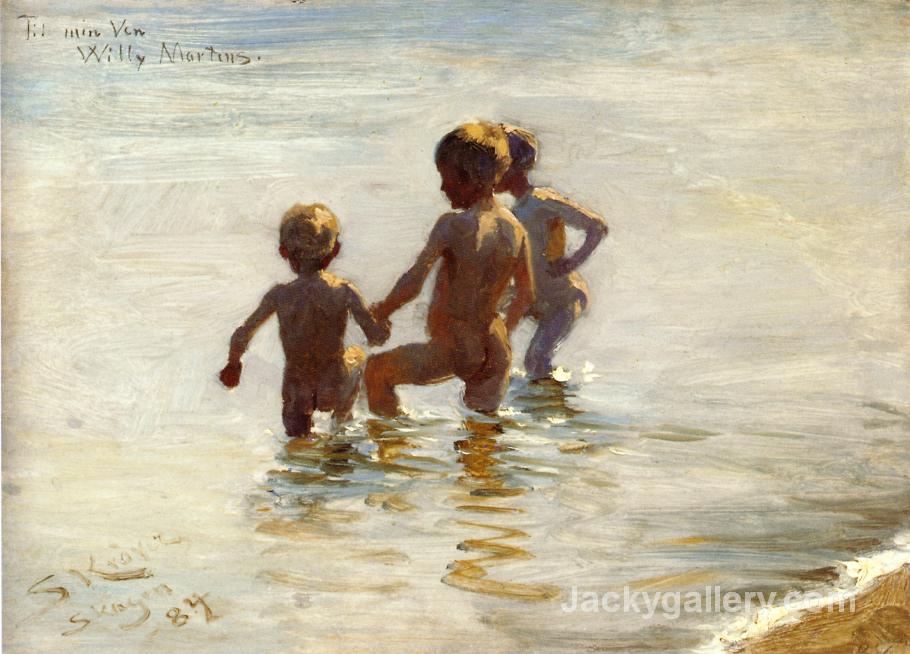 A Summers Day at Skagen South Beach by Peder Severin Kroyer paintings reproduction